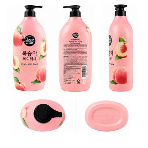 Aekyung Showermate Natural Peach Bodywash 1.2kg