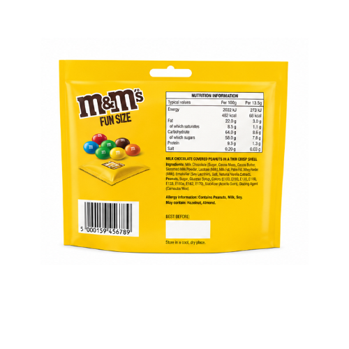 M&M FUN SIZE PEANUT 175.5G
