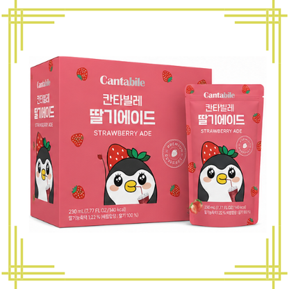 Cantabile Strawberry Ade 230ml × 10  – 1 Box