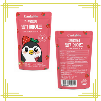 Cantabile Strawberry Ade 230ml × 10  – 1 Box