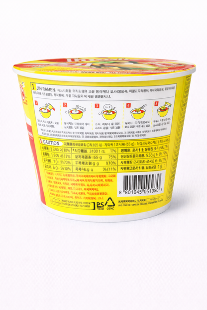 Ottogi Jin Ramyon Spicy Ramen Big Cup 110g
