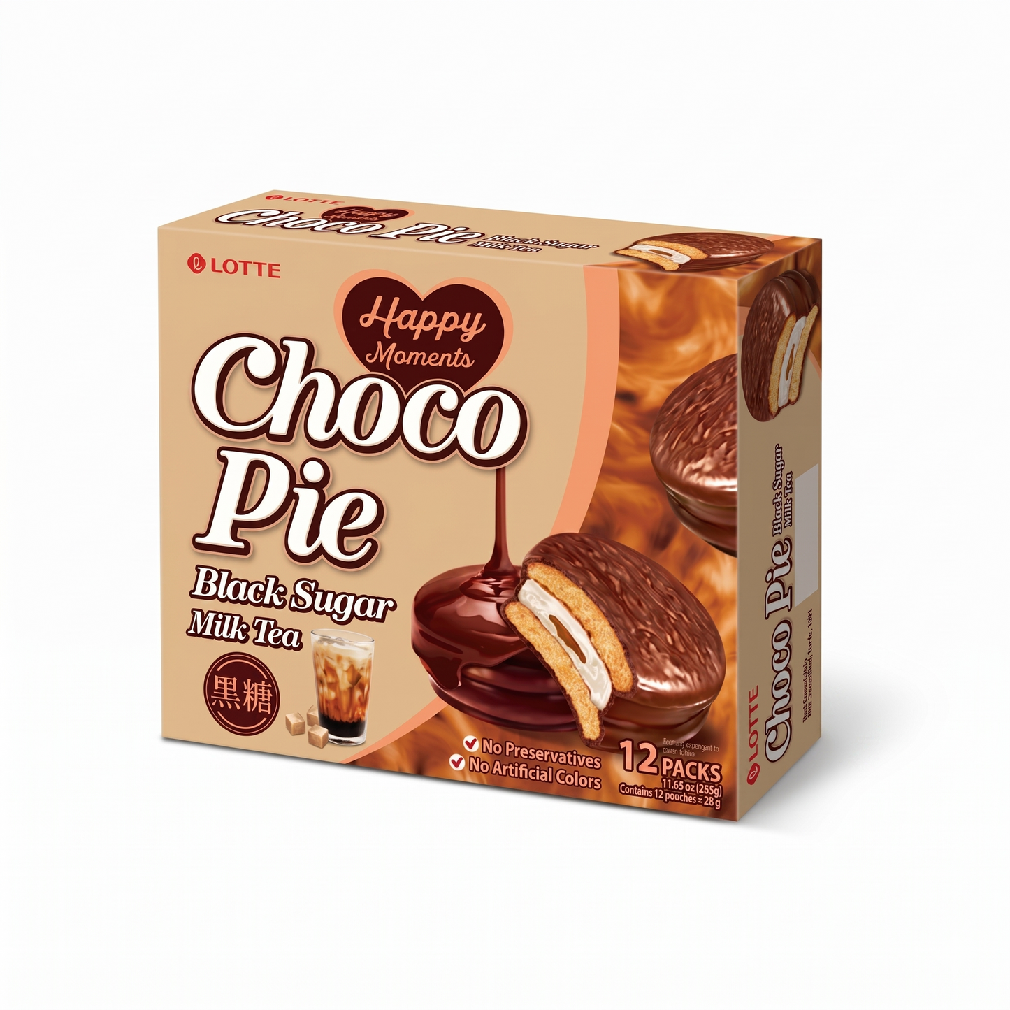 Lotte Choco Pie Black Sugar Milk Tea 336g