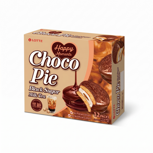 Lotte Choco Pie Black Sugar Milk Tea 336g
