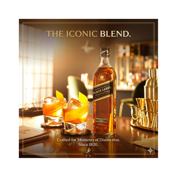 Johnnie Walker Black Label Whiskey 1L