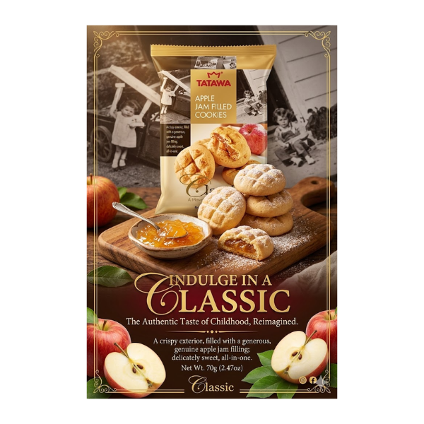 Tatawa Apple Jam Filled Cookies 70g