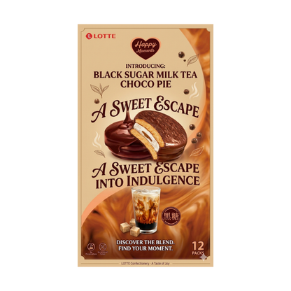 Lotte Choco Pie Black Sugar Milk Tea 336g