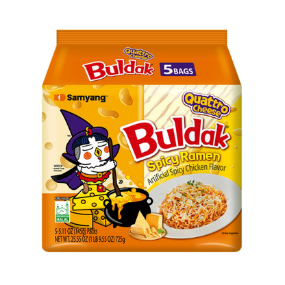 Samyang Buldak Quatro Cheese Multi*5 Stir-Fry Noodles