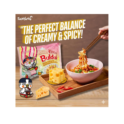 Samyang Buldak Cream Carbo Multi*5 Stir-Fry Noodles