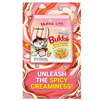 Samyang Buldak Cream Carbo Multi*5 Stir-Fry Noodles