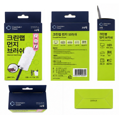 Cleanlab Dust Brush 1 Handle, 2 pads
