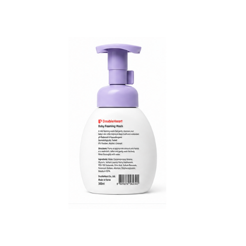 Double Heart Baby Foaming Wash Uncented 300ml