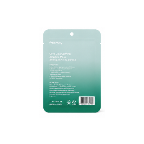 Freemay Olive Cica Calming Ampoule Mask