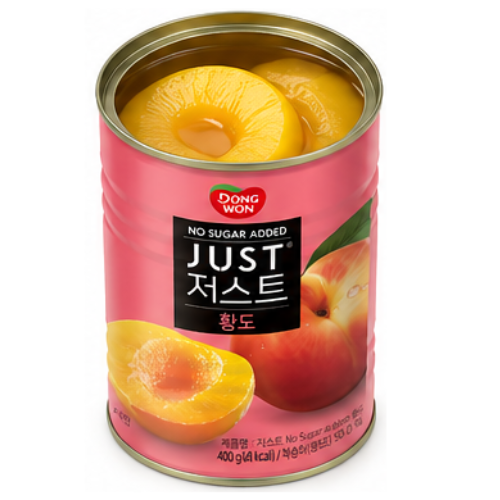 Dongwon Just No Sugar Added Peach Slices 400g