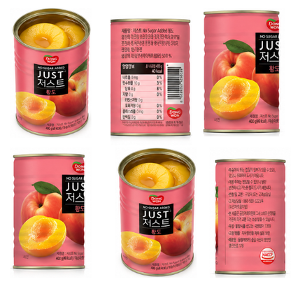 Dongwon Just No Sugar Added Peach Slices 400g