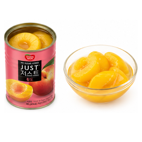 Dongwon Just No Sugar Added Peach Slices 400g
